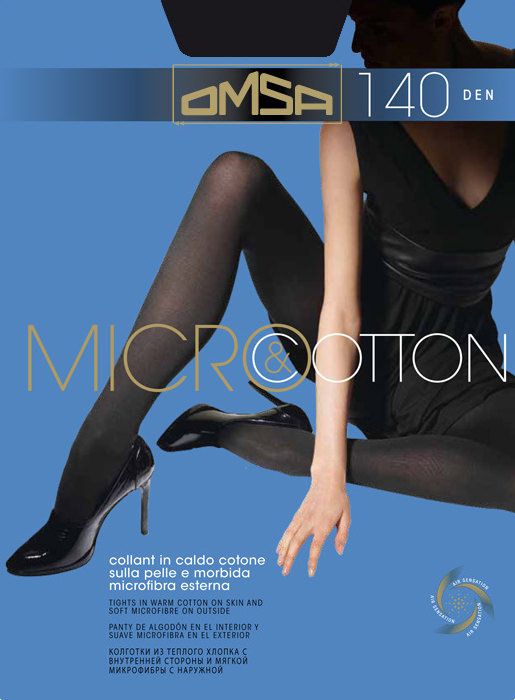 Колготки жен OMSA MICRO & COTTON 140 Текстиль Центр 