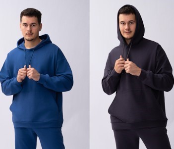 Джемпер муж ТЦ Начёс однотонный 2-х нитка Текстиль Центр 