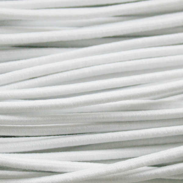 Изображение Текстиль Центр Резина шнур белый 3,0мм-100м