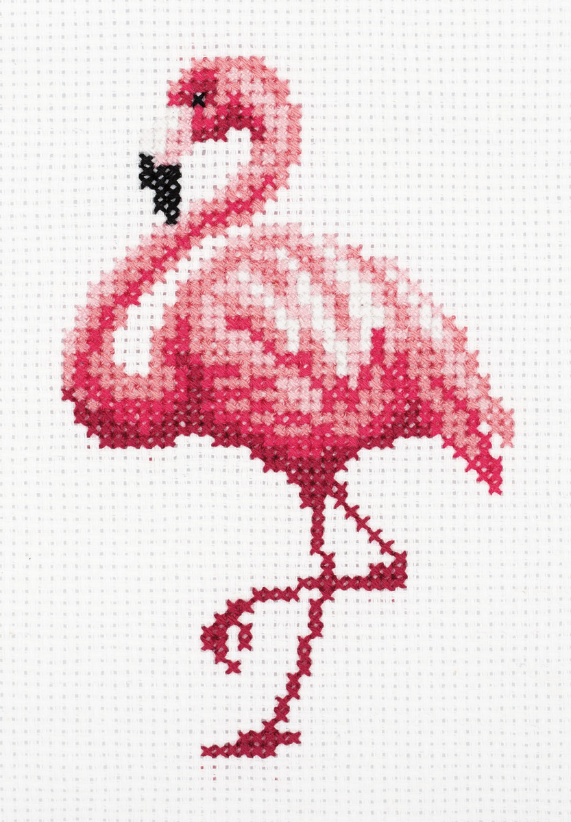 Изображение Текстиль Центр Набор для вышивания Klart 8-452  Фламинго 10*14 см