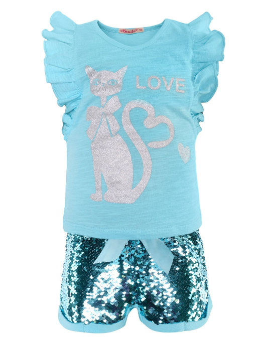 Комплект для девочки 1187 BONITO футболка шорты Текстиль Центр 