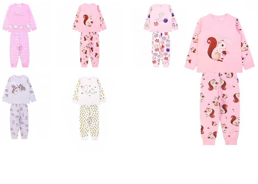 Пижама для девочки BONITO 1392 джемпер брюки  Текстиль Центр 