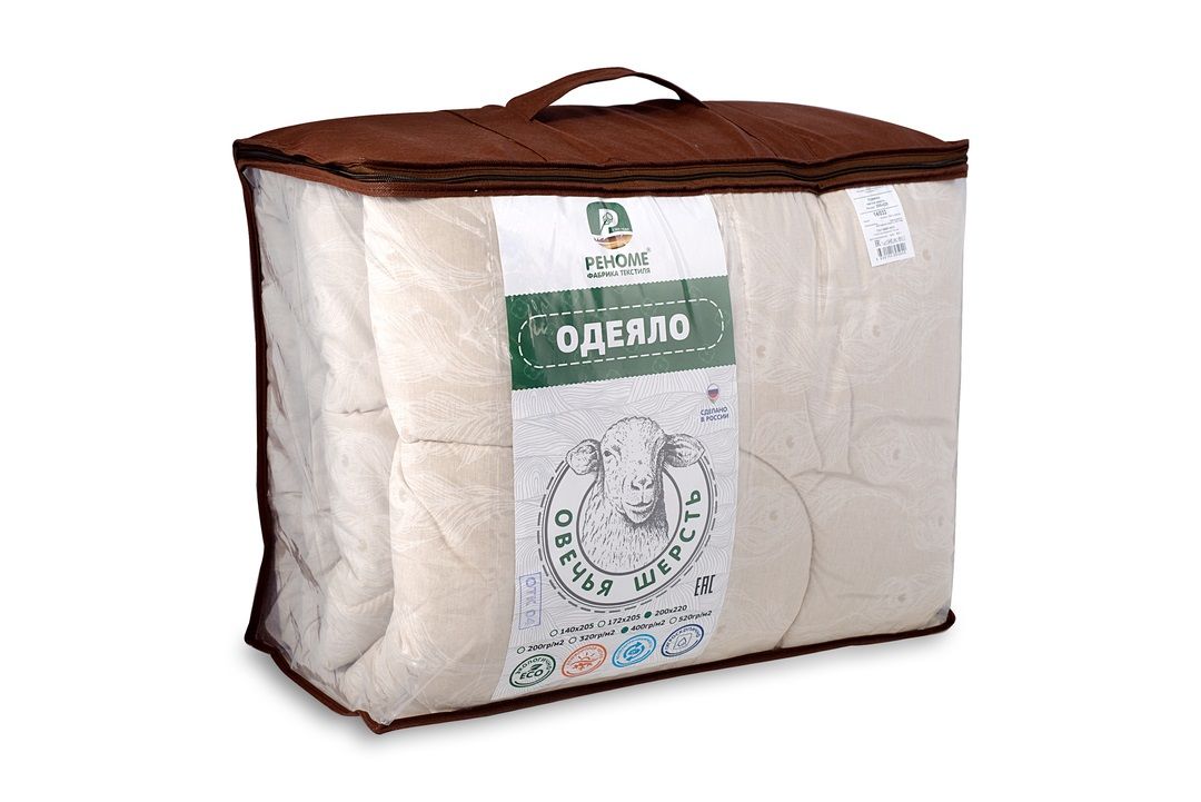 Одеяло Евро ОШ(400 гр) поплин 14/033 Реноме Текстиль Центр 