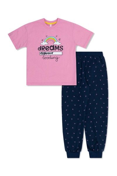 Пижама для девочки TAKRO 1351  футболка брюки кулир Текстиль Центр 
