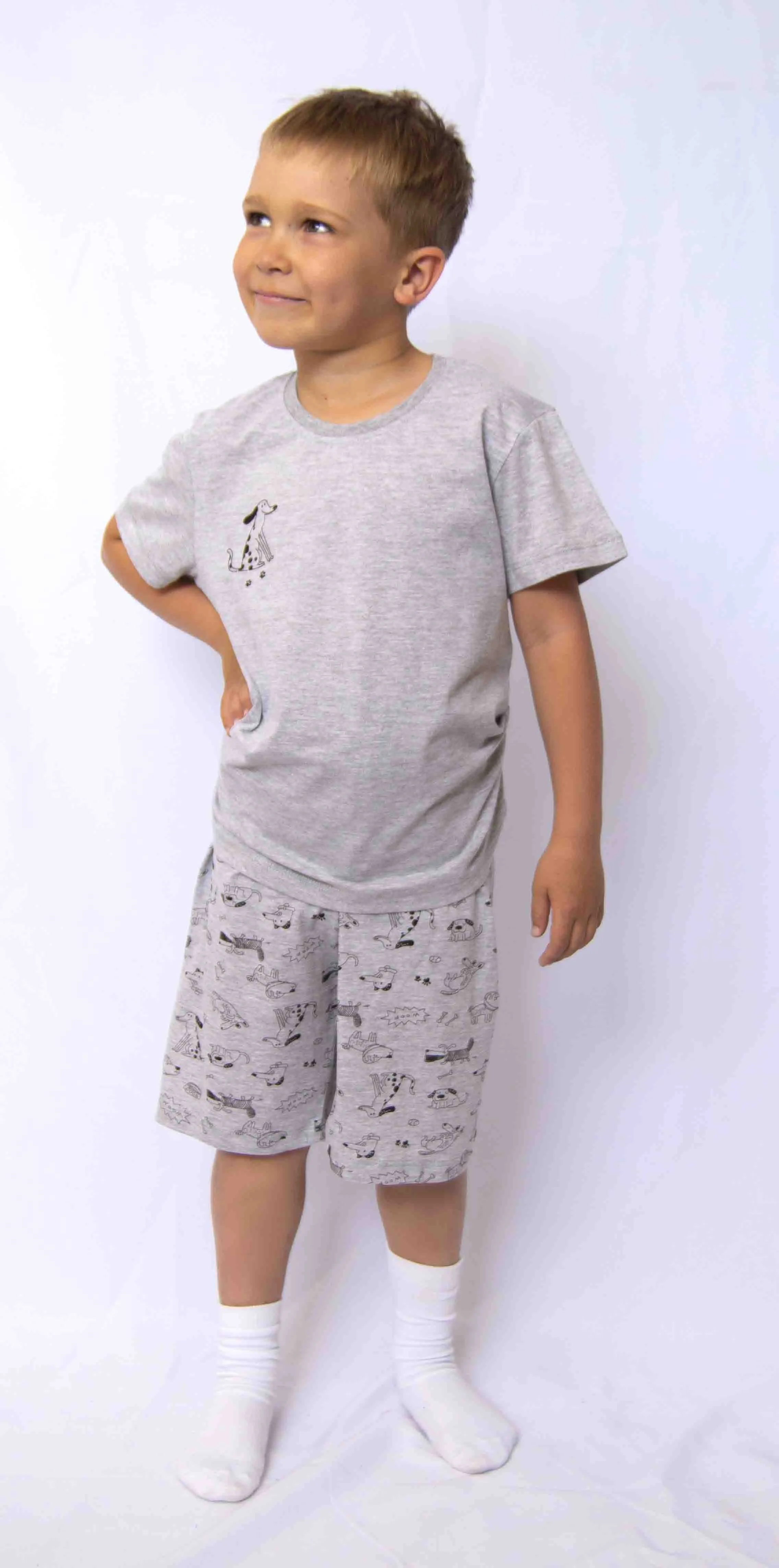 Пижама д/мал 3ПМП футболка шорты принт Текстиль Центр 