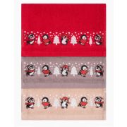 Полотенце махровое Пингвинчики 30*60 +/- 2см (пл.360гр/кв.м)