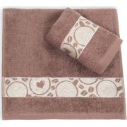 Полотенце махровое ЖК 30*60 +/- 2 см (пл.340гр/кв.м) (кофе)