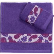 Полотенце махровое ЖБ 30*60 +/- 2см (пл.340гр/кв.м)(баклажан)