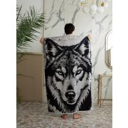 Полотенце махровое ПТК 100*150 +/- 2см Волк (пл.430гр/кв.м)