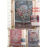 Полотенце 50*90 стеганое «Цветы и бабочки»