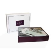 КПБ 2сп с европростыней «Satin Jacquard» (180*215, 220*240, 50*70-2шт, 70*70-2шт) Cleo