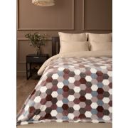 Плед 150*200 фланель TF FN Мозаика-соты