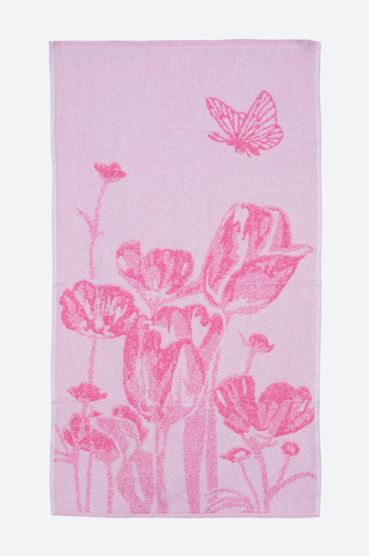Полотенце махровое 50*90 ПЛ-2602-05446  х/б с-1 цв.10000 Pink flowers Текстиль Центр 