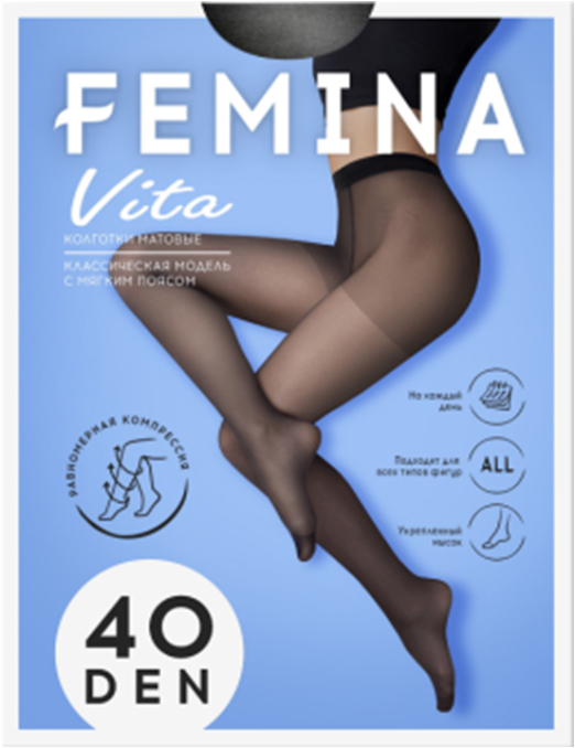 Колготки жен FEMINA NEW VITA 40 den Текстиль Центр 