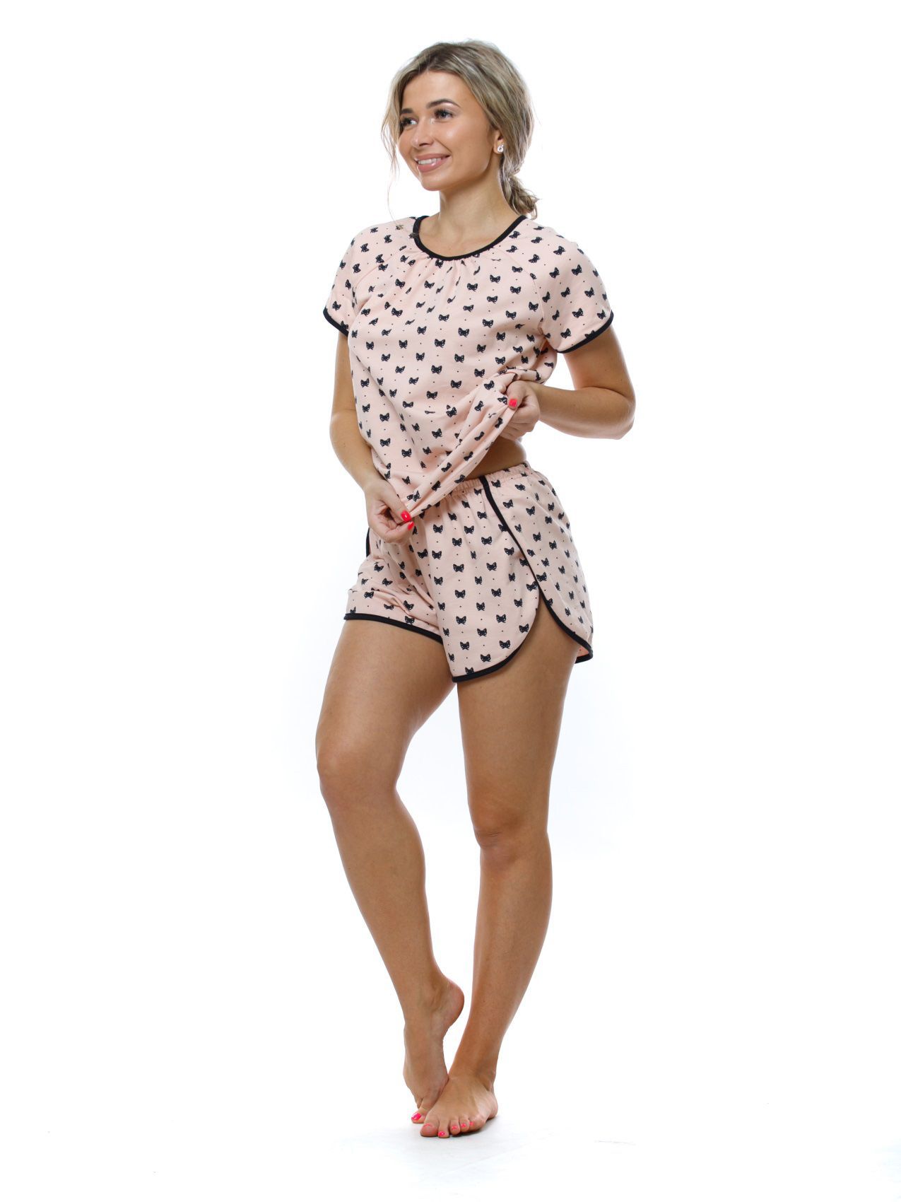 Пижама женская НСД 21 футболка шорты Текстиль Центр 