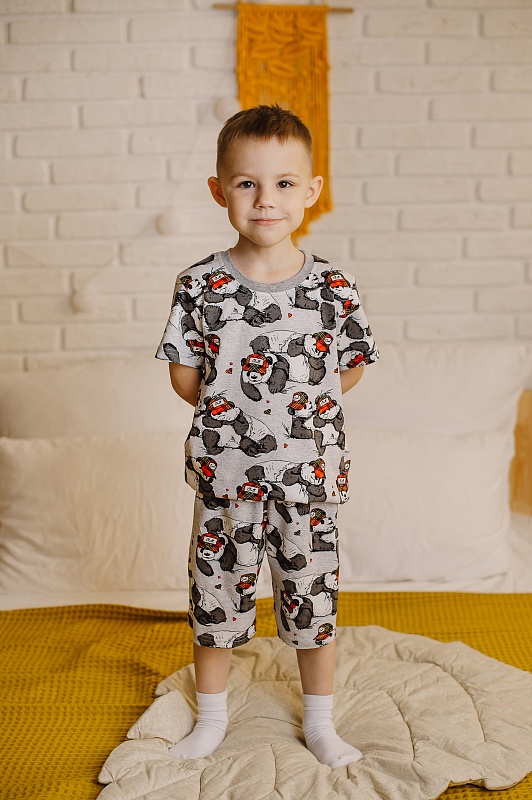 Пижама для мальчика 1 ПжБМКн  футболка шорты кулир Текстиль Центр 